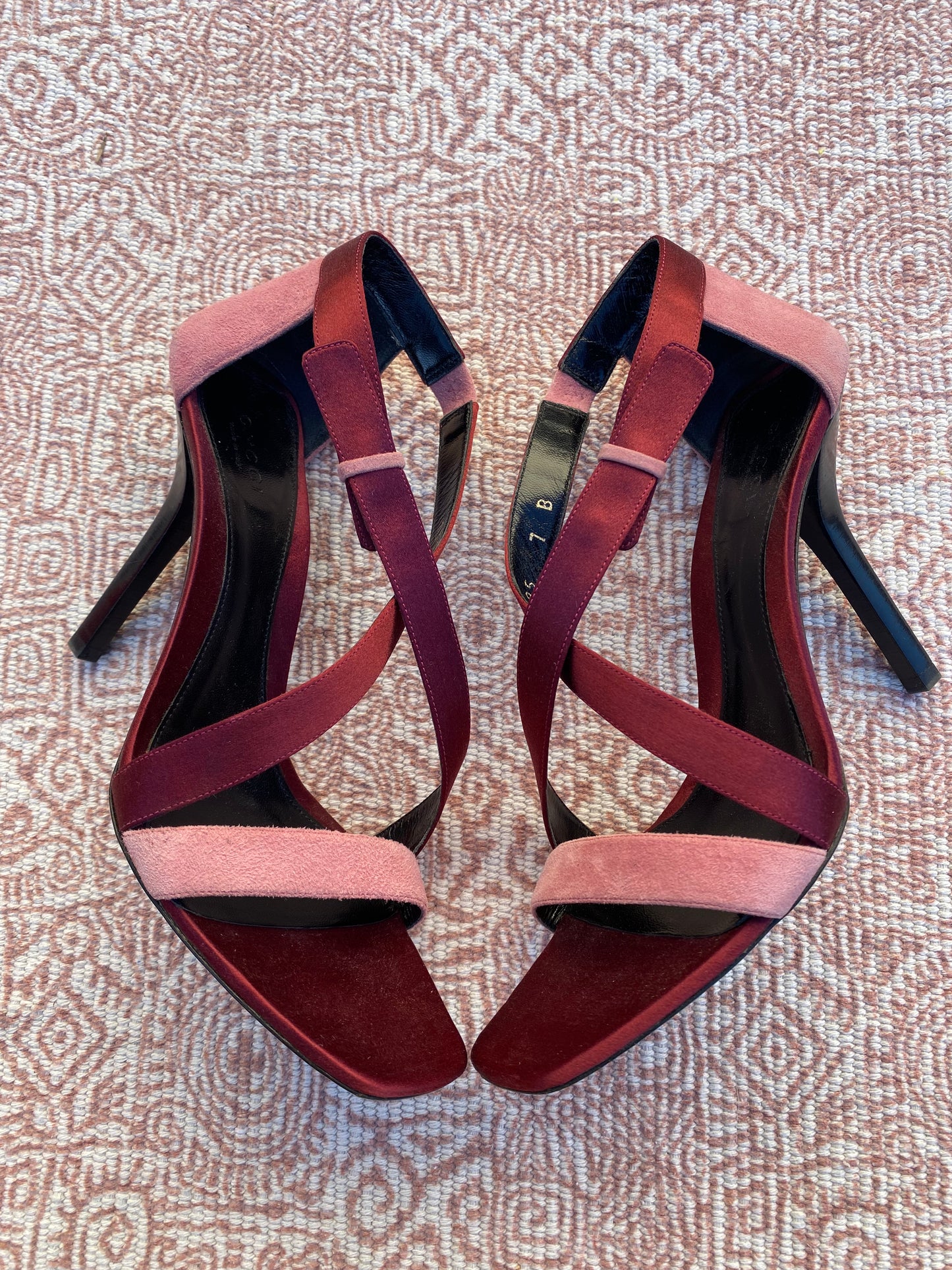 Gucci Stiletto Pink and Red Sandals 7.5 US