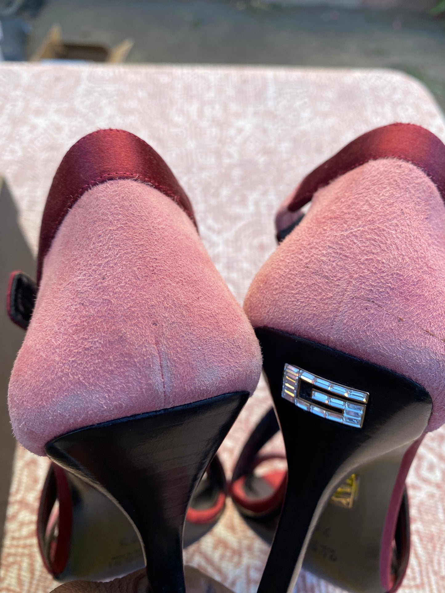 Gucci Stiletto Pink and Red Sandals 7.5 US